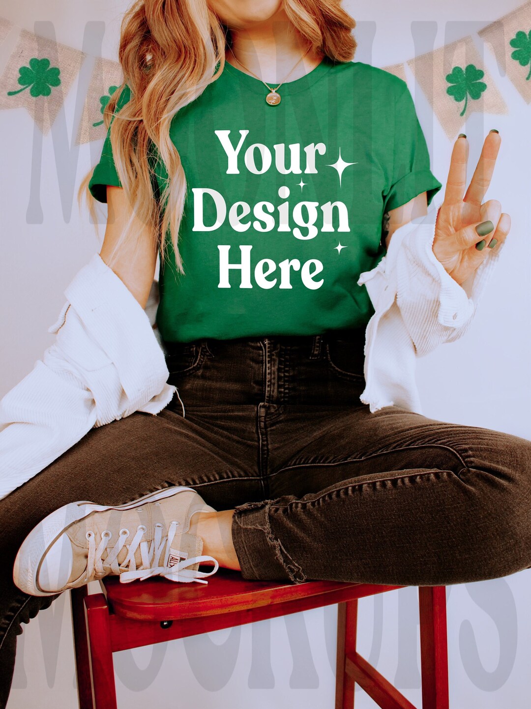 Bella & Canvas 3001 Tshirt Mockup - Bella Canvas Green Shirt -kelly ...