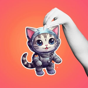 Katzen Aufkleber 3 teiliges Set Wasserdichte Astronaut Niedliche Kawaii Katzen Journal Laptop Becher Wasserflasche Aufkleber Teen Schule Katzenliebhaber Aufkleber