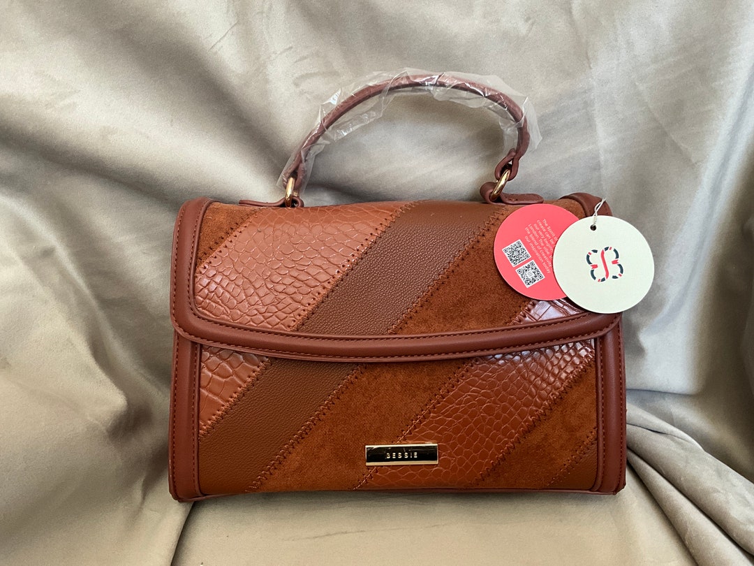 Bessie London Tan Top Handle Bag With Long Handle Detachable Etsy