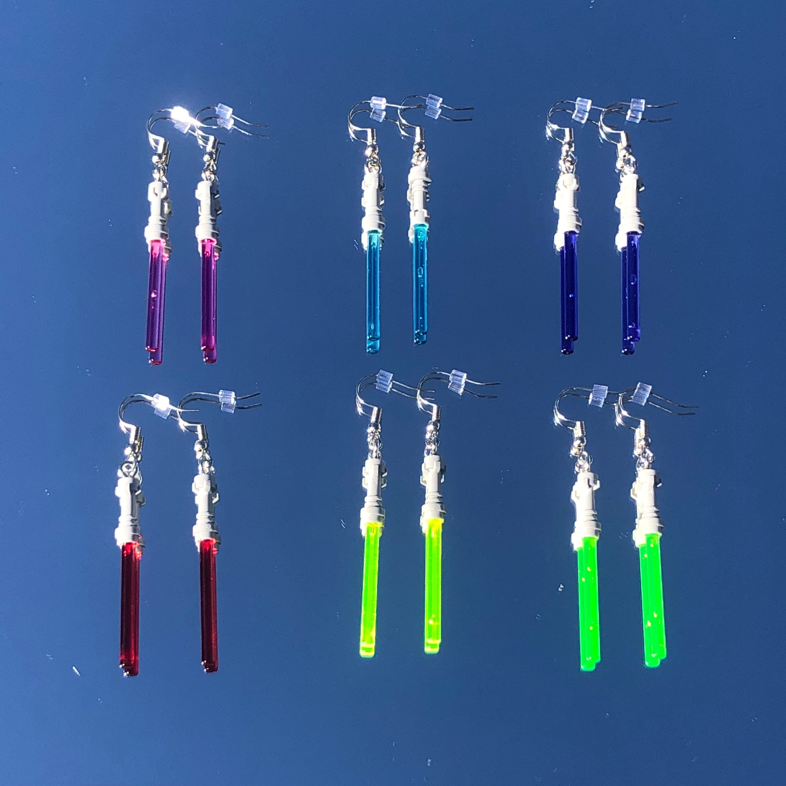 Lightsaber Earrings Star Wars Inspired Lightsaber Earrings Etsy