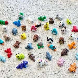 3D Printed Mini Animals | 3D Printed Animals | 3D Printed Miniatures | Mini Animals | 3D Printed Fidget Toys | 3D Printed Desk Figurines