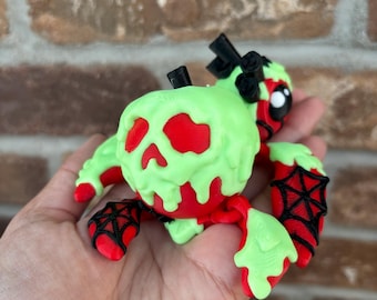 3D gedruckte Schildkröte | Gruselige Schildkröte | Niedliche Schildkröte 3D | Giftapfel Schildkröte | 3D gedrucktes Halloween | Themed 3D gedruckte Schildkröte | Fidget Spielzeug