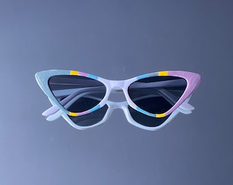 Paste cats eyes Handpainted vintage sunglasses