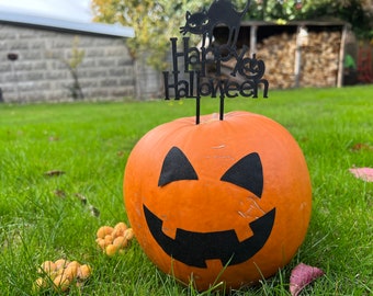 Halloween Pumpkin Spooky Face Decal