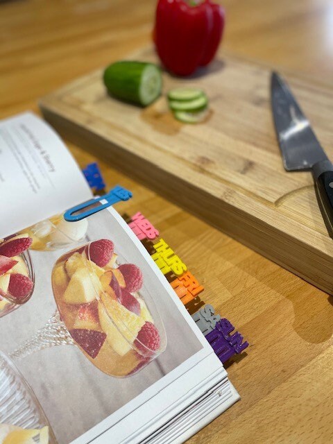 Day of the week meal markers, bookmarks - menu planner, recipe bookma…
