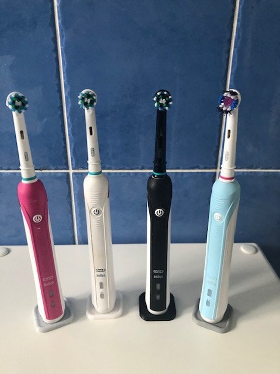 Soporte/soporte para cepillo de dientes eléctrico para 5, 4, 3, 2, 1  cepillos de dientes eléctricos Braun Oral B efecto blanco, negro y mármol -   España