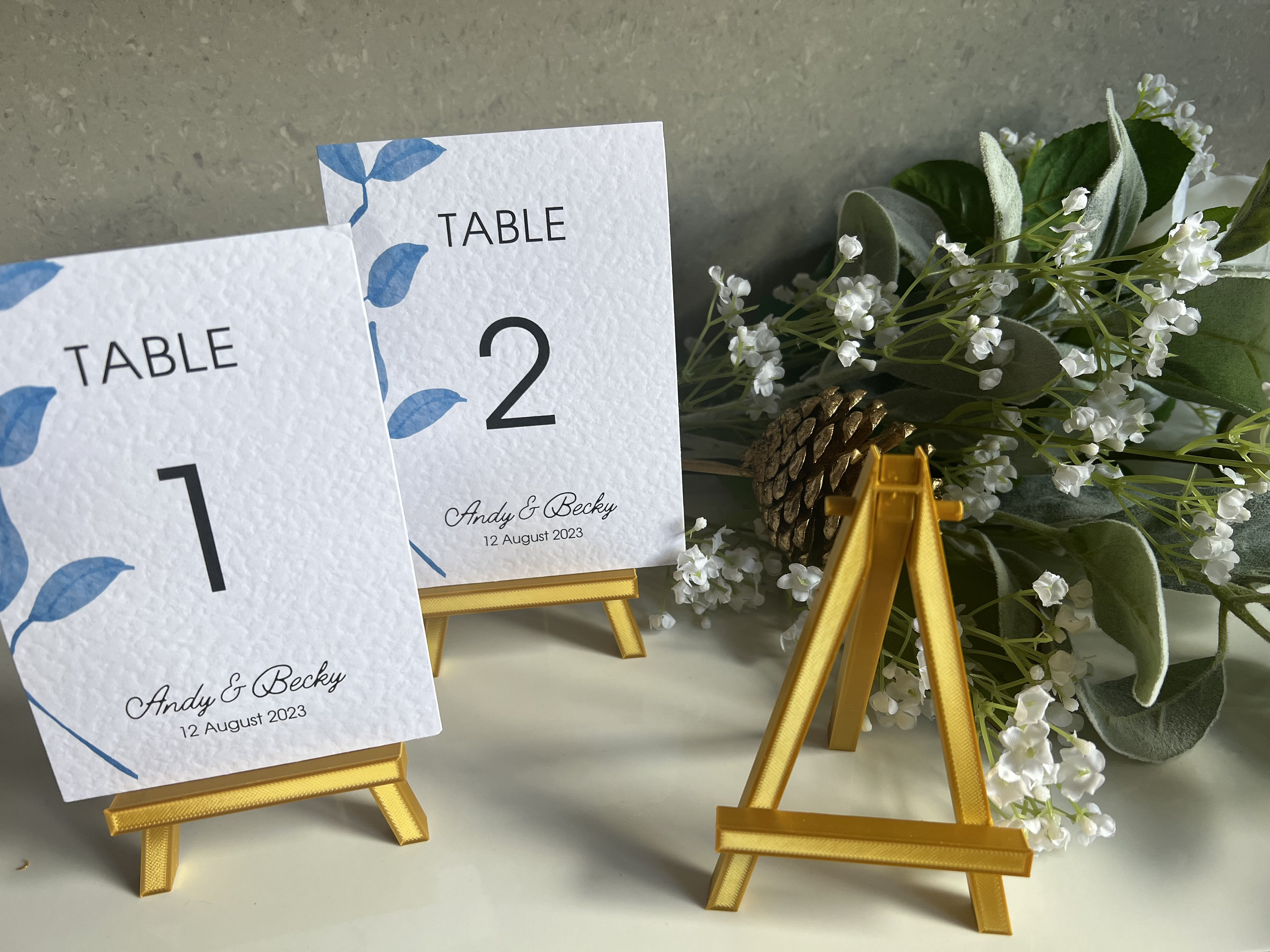 Mini Gold Easel Table Number Holders for Weddings - Etsy UK