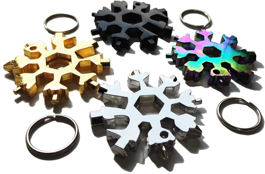 Personalised Snowflake Multi Tool, 18in1 Stainless Steel Wrench