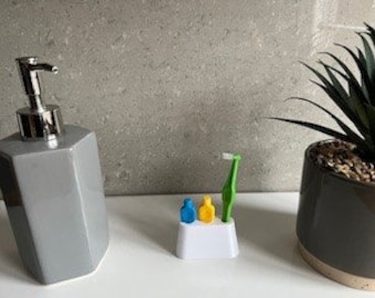 TePe Interdentalbürstenständer für 3 Bürsten - versteckte Bürsten sorgen für Sauberkeit