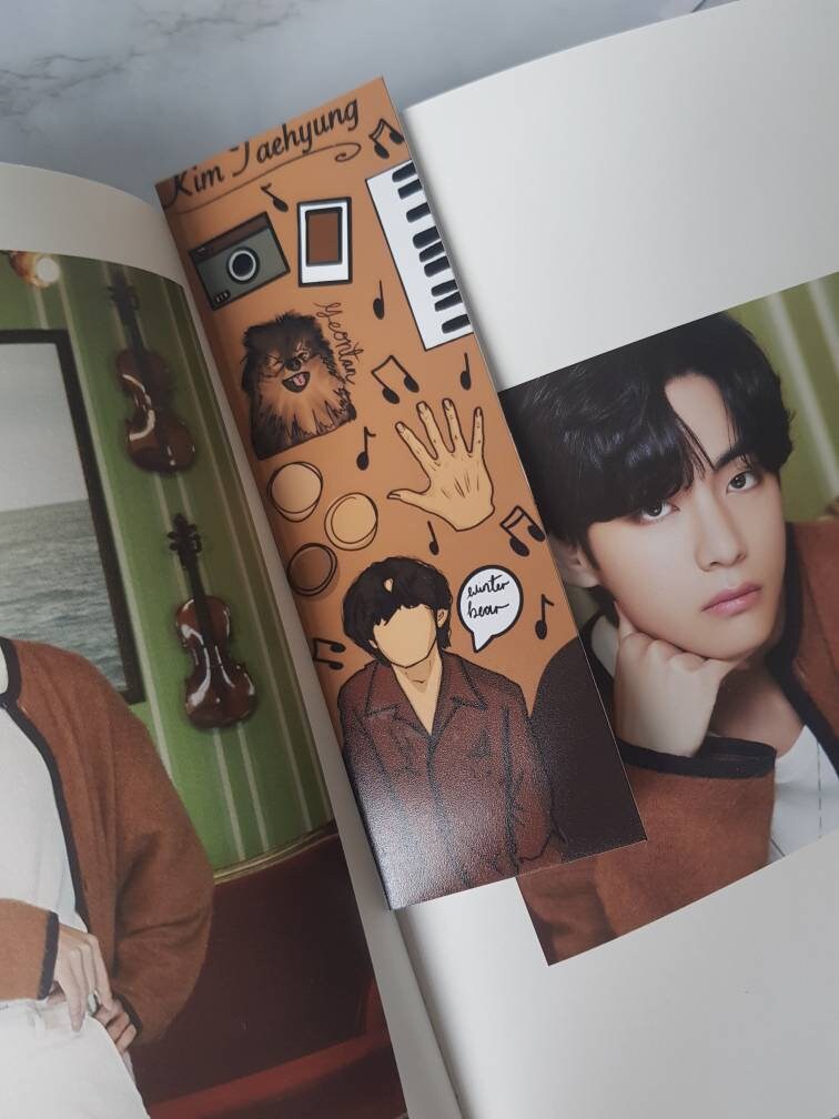 bts v kim taehyung taecore matte bookmark print poster etsy canada