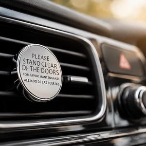 Monorail Car Vent Diffuser | 30mm Stainless Steel Car Air Freshener | Theme Park Inspired Gift | Retro Transit Car Accessory