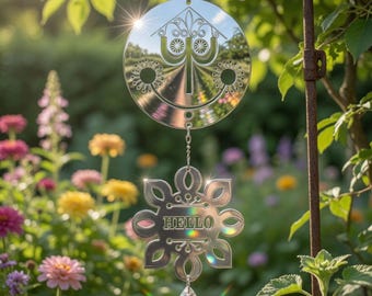 It's a Small World Inspired Garden Charm – Stainless Steel, Disney Fan Gift