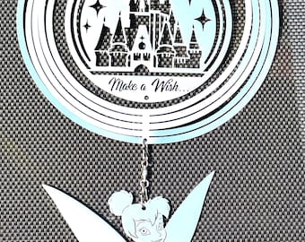 Molino de viento y atrapasol del Castillo de Cenicienta - "Pide un deseo" con Campanilla - Decoración de jardín encantado