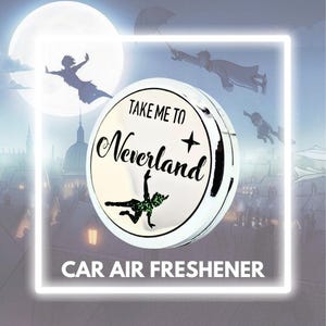 Take ME To Neverland Peter Pan Car Fragrance Diffuser Locket Kit. Nowy kierowca, urodziny, matki, ojcowie, Wielkanoc, prezent na Boże Narodzenie VENT CLIP