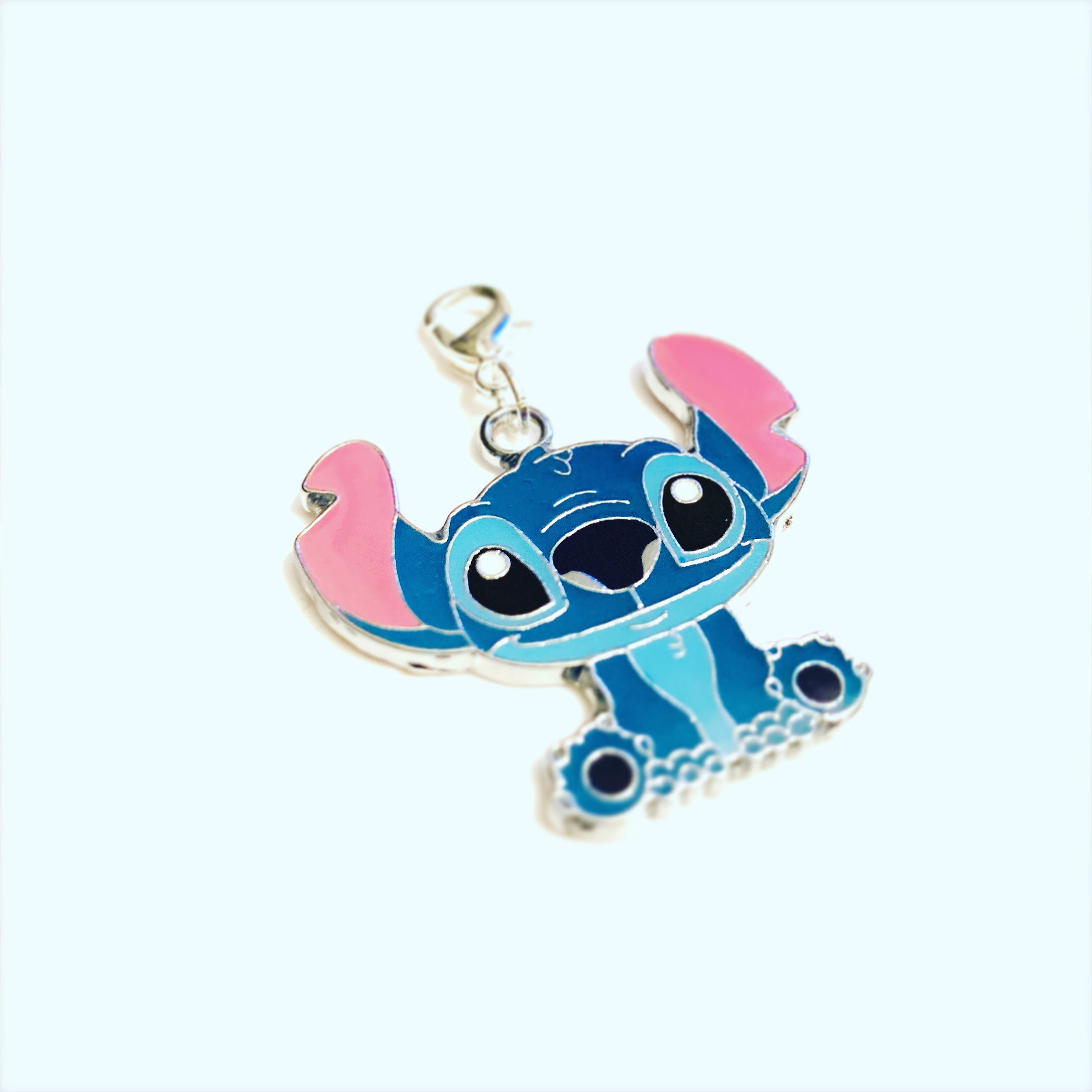 Stitch Stainless Steel Clip on charm with Gift bag and box Etsy