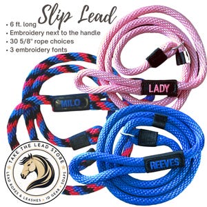 Correa o arnés personalizado bordado para perros: 30 colores de cuerda, 3 fuentes, colores de hilo ilimitados. El regalo ideal para los amantes de los perros. imagen 7