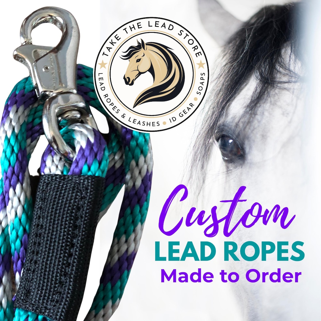 Custom Made-to-order Horse Lead Rope: 30 Poly Rope Colors, 5 Snap ...