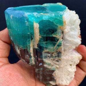 2663.0 c.t indicolite Tourmaline-Blue cap Tourmaline Crystal-pariba Tourmaline-Tourmaline Specimen-Natural Tourmaline-Copper Bering-Minerals