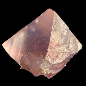 Cristal de fluorita rosa limpio natural de 142,0 ct. de Nagar con espécimen de mouscovita-fluorita-Minerales de fluorita.
