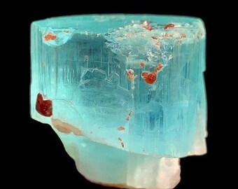 149 natuurlijke rode granaatcluster op sap blauw aquamarijn Kristal-specimen-mineralen-edelstenen-ruwe-ruwe-genezende steen-antieke-sieraden-edelsteen.