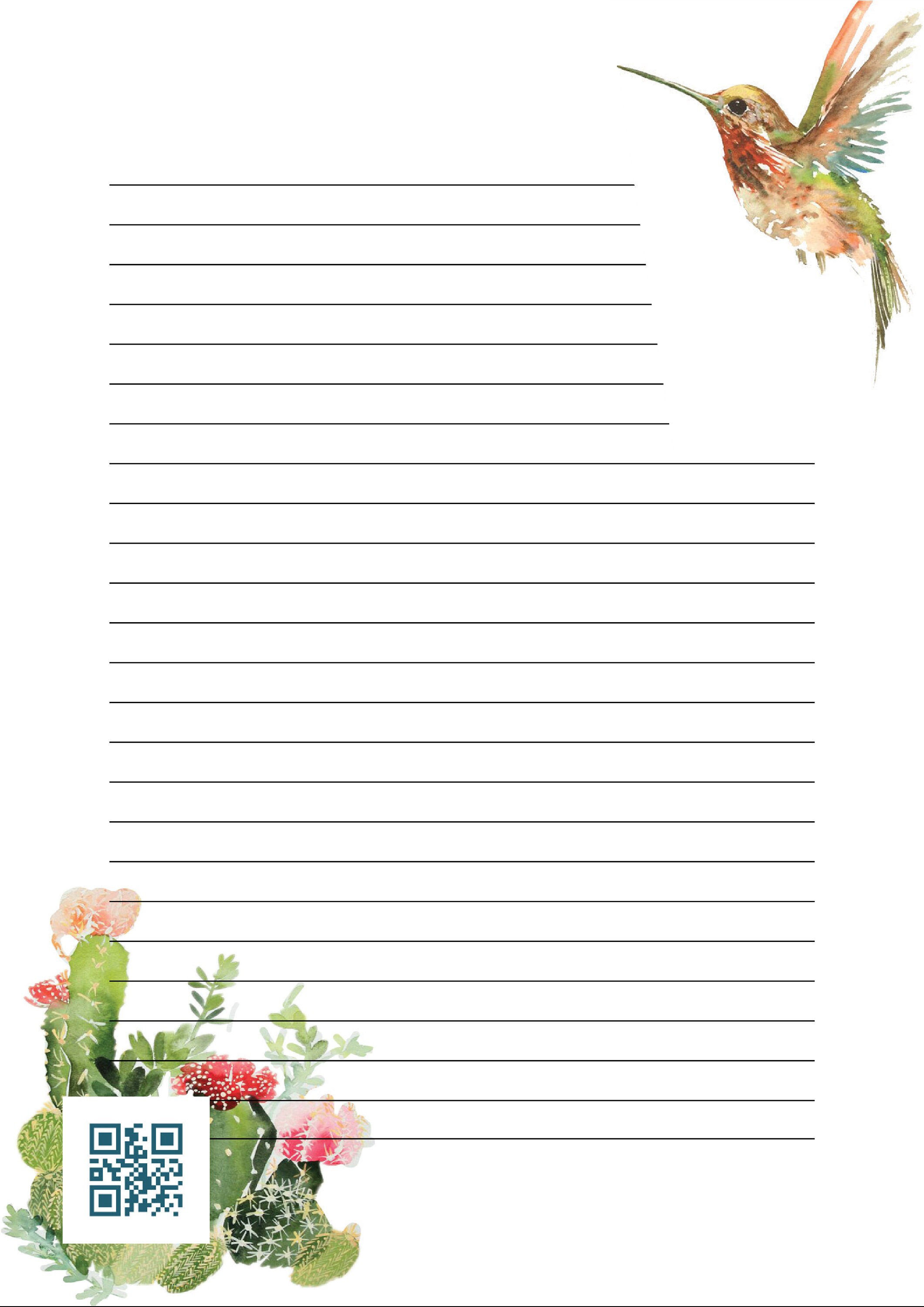 Jw Stationery With QR Code Printable and Editable 4 Letter - Etsy Australia