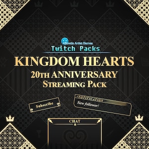 Kingdom Hearts Auswahl zum 20-jährigen Jubiläum | Event Thematisch Statisches Twitch Stream Paket | Sofortiger Download + PSD