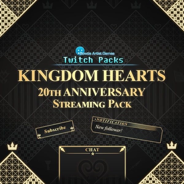 Kingdom Hearts 20-jarig jubileumselectie | Statisch Twitch-streampakket met evenementthema | Direct downloaden + PSD