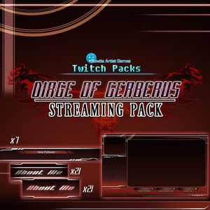 Dirge of Cerberus Pack | FFVII Themed Static Twitch Stream Package | Instant Download + PSD