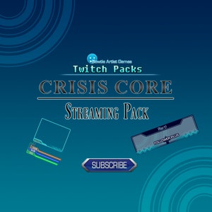 Crisis Core | Final Fantasy Menu Themed Static Twitch Stream Package | Instant Download + PSD