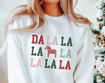 Dala Horse Shirt, Swedish Christmas Shirt, Swedish Sweatshirt, Sweden Sweater, Scandinavian Folk Art, Nordic Folklore Shirt, Swedish Gifts
