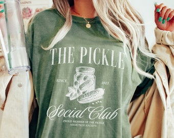 Comfort Colors Pickle T-Shirt, Pickle Lover Shirt, Funny Pickle Gift, Pickles Crewneck for Her, Womens Pickle tshirt, Canning Season t shirt