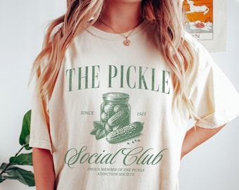 Comfort Colors Pickle T-Shirt, Pickle Lover Shirt, Funny Pickle Gift, Pickles Crewneck for Her, Womens Pickle tshirt, Canning Season t shirt
