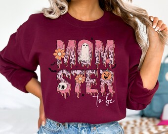 Halloween Pregnancy Announcement Shirt, Halloween Sweatshirt for Pregnant, Funny Maternity Sweater Mom To Be Shirt Baby Reveal Ideas New Mom