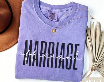 Officiant Comfort Colors Shirt, Marriage Officiant Gift, Wedding Officiant TShirt, Retro Officiant T-Shirt, Ordained Minister Gift Idea Tee