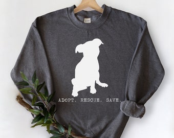 Rescue Dog Unisex Sweater, Dog Rescue Shirt, Rescue Animal Shirt, Dog Adoption Shirt, Dog Adoption Gift, Rescue Mama Shirt, Adopt a Dog