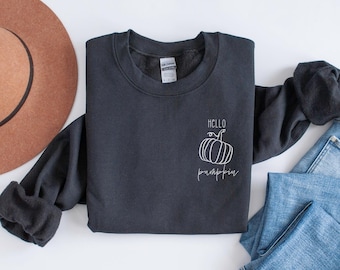 Cute Pumpkin Sweatshirt, Fall Crewneck, Fall Sweater for Women, Pumpkin Shirts, Fall Pumpkin Shirt, Halloween Sweatshirt, Halloween Sweater