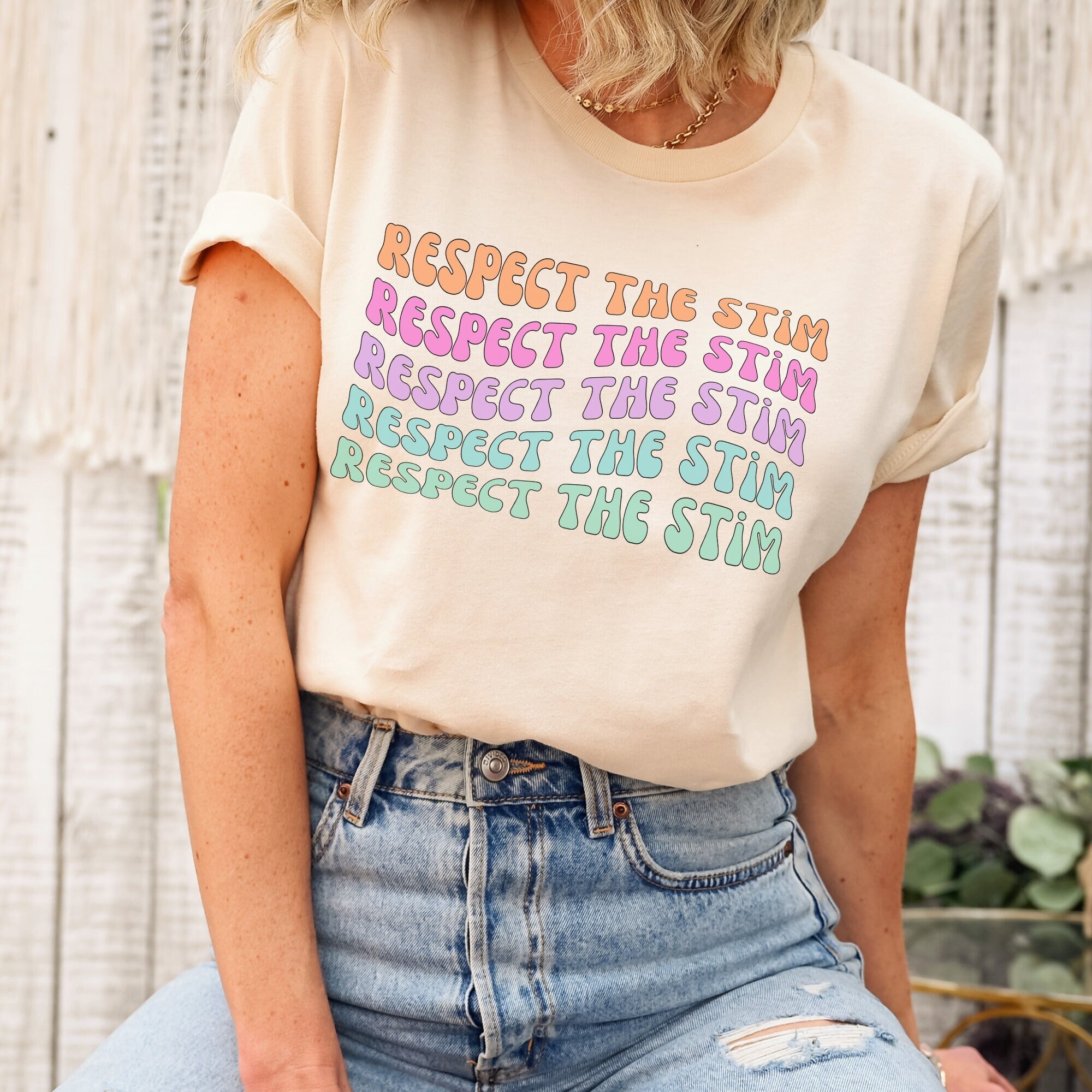 Respect the Stim Autism Shirt Neurodiversity Tshirt Autism Acceptance T ...