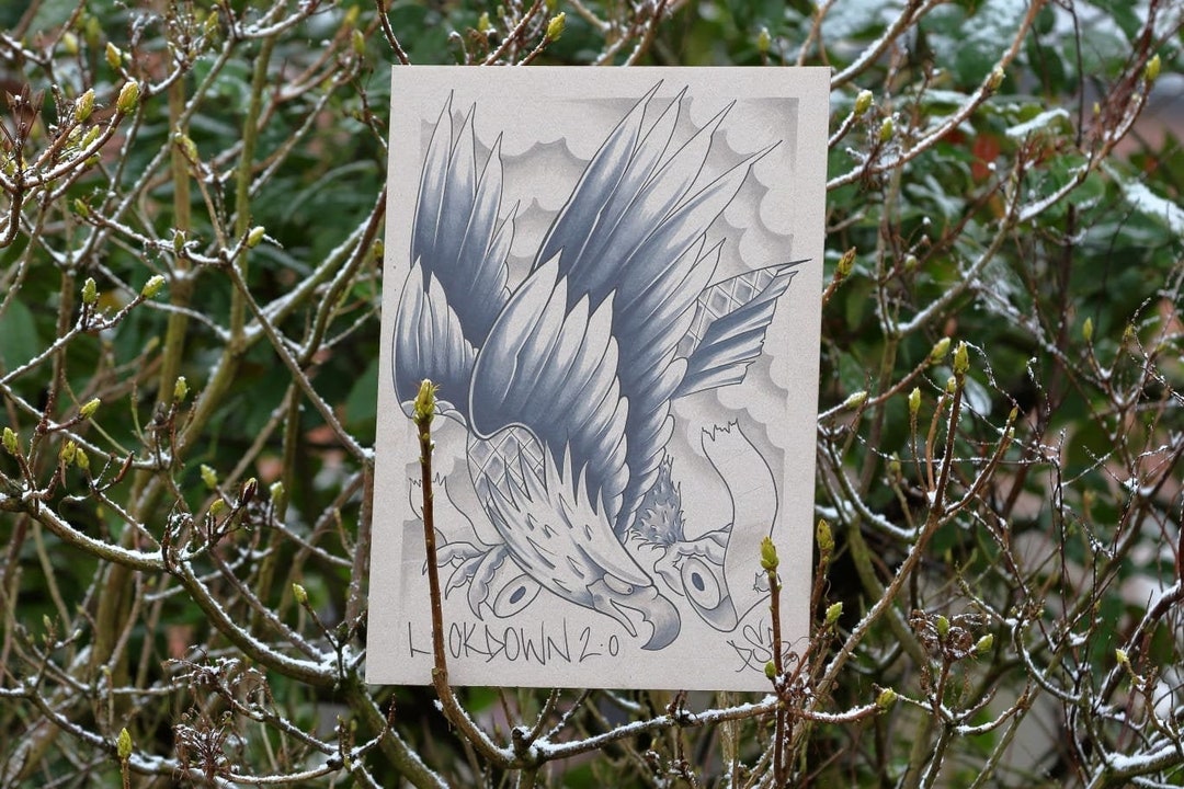 Lockdown Eagle. the Great Toilet Roll Shortage Original Etsy