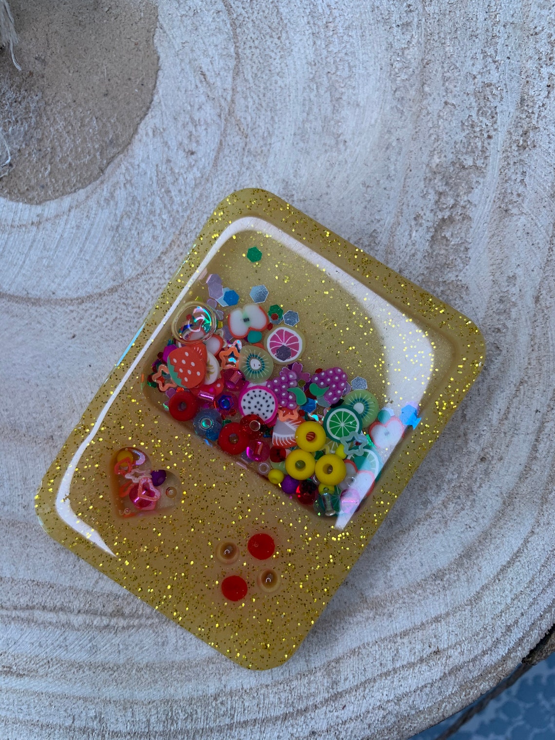 Unique handmade liquid resin shakers for kids key charms Etsy