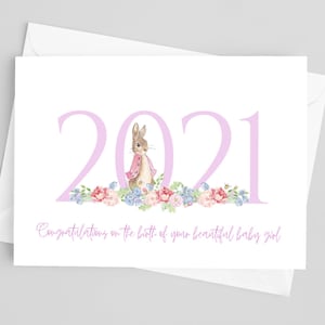 2025 Neue Babykarte, neue Elternkarte, neue Babymädchen-Karte, neue Elternkarte, neues Baby-Glückwunschkarte, neue Babymädchen-Karte,