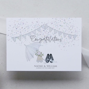 Cartão de casamento personalizado, cartão de parabéns de casamento, cartão de recém-casado, cartão de felicitações de casamento, cartão para noiva e noivo, cartão de dia de casamento