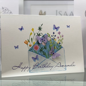 Cartão de aniversário personalizado, cartão de melhor amiga, cartão de filha, 18º, 21º, 30º, 40º, 50º, 60º, 70º, 80º, cartão de aniversário, cartão feminino