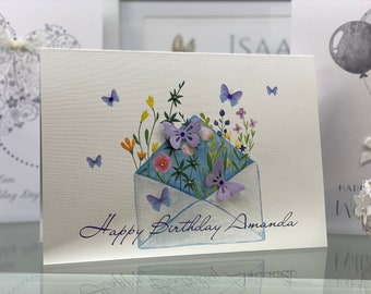 Personalised Birthday Card, Best Friend Card, Daughter Card, 18th, 21st, 30th, 40th, 50th, 60th, 70th, 80th, Birthday Card, Female card