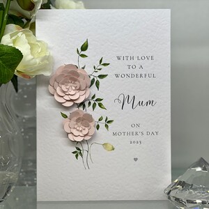 Biglietto per la festa della mamma, biglietto per la domenica della mamma, biglietto di lusso per la festa della mamma, regalo ricordo per la festa della mamma, biglietto speciale per la festa della mamma, biglietto fatto a mano, 3D