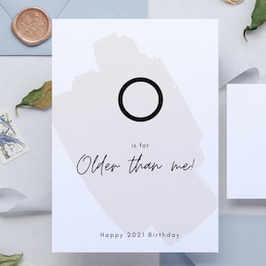Tarjeta de cumpleaños divertida, tarjeta de cumpleaños broma, tarjeta de cumpleaños más antigua que yo, tarjeta de amigo mayor, tarjeta hermana mayor, tarjeta hermano mayor, tarjeta de broma,