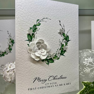 Erste Weihnachtskarte als Mr & Mrs, Brautpaar-Karte, erste Weihnachten verheiratet Karte, Andenken Weihnachtskarte, erste Weihnachten zusammen, 1