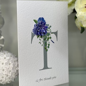 Dankeskarte, Papierblumen, Luxuriöse Dankeskarte, handgemachte Karte, Karte mit 3D Papierblumen, Florale Briefkarte, Karte zum Danke sagen
