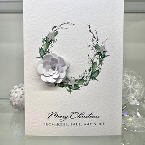 Carte de Noël personnalisée, carte souvenir, carte 3D, carte de Noël spéciale, carte souvenir, carte de Noël de luxe personnalisée faite à la main