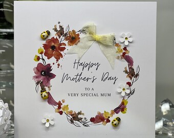Moederdagkaart, Moederdagkaart, luxe Moederdagkaart, aandenken Moederdag, bij Moederdagkaart, handgemaakte bijenliefhebbers