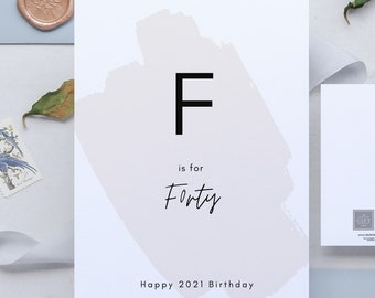 Fun Birthday Card, Banter Birthday Card, 40th Card, Fortieth Card, 40th Friend Card, Joke Card, 40th Sister Card, Fifty Birthday Card, 40